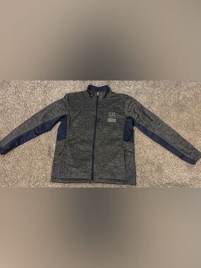 Colosseum Notre Dame Fighting Irish Gray and Navy Full-Zip Jacket Size Small